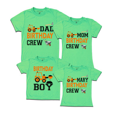 Construction-Earth Mover Theme Birthday T-shirts for Family