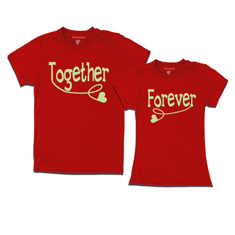 matching couple t shirt together forever
