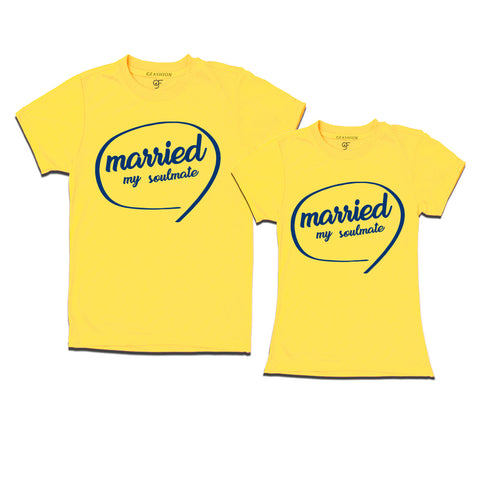 married my soul mate couple tees
