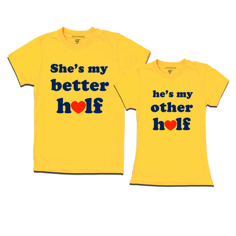 matching couple t shirt | for better half