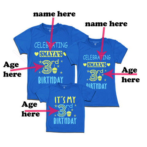 customize birthday t shirts for girl with family