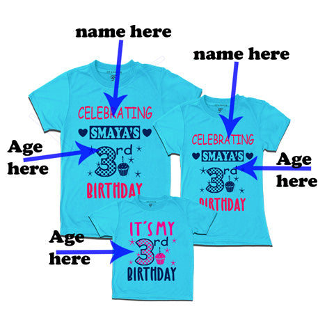 customize birthday t shirts for girl with family