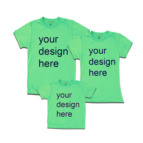 family t shirts customize set of 3 combo