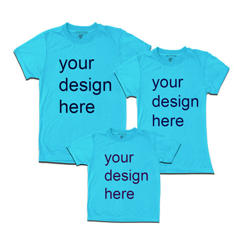 family t shirts customize set of 3 combo