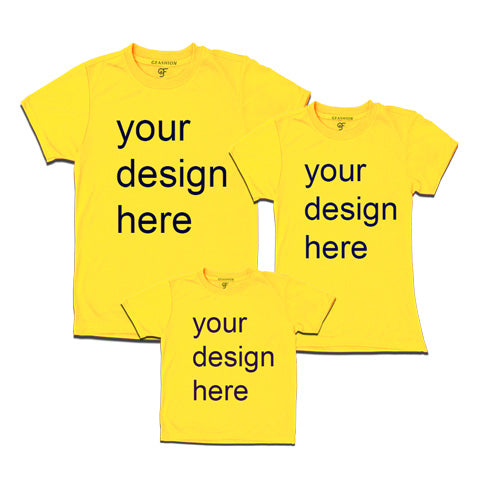 family t shirts customize set of 3 combo