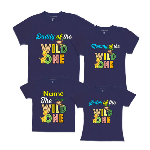 Dad mom of the wild one birthday t shirts