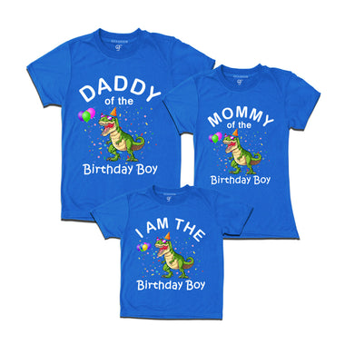 Dinosaur Theme Birthday T-shirts for Dad Mom and Son
