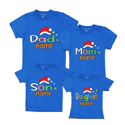 santa cap design tshirts with relationshio and name customize