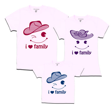 i love family smile tees for 3