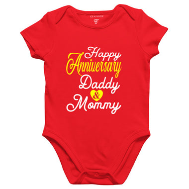 Happy anniversary mommy & daddy rompers/bodysuit/onesie