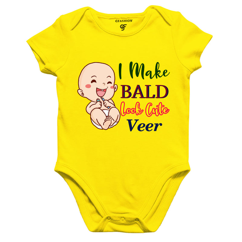 i make bald look cute mundan ceremony onesie