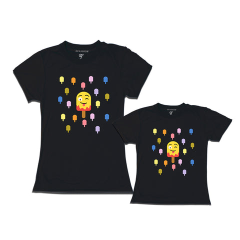 ice cream t shirt for mom and baby in Black Color available @ gfashion.jpg