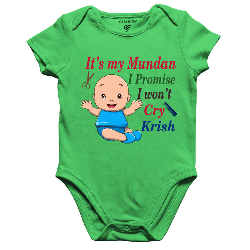 It's my mundan i promise i won't cry rompers