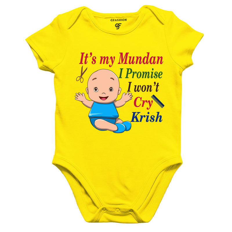 It's my mundan i promise i won't cry rompers