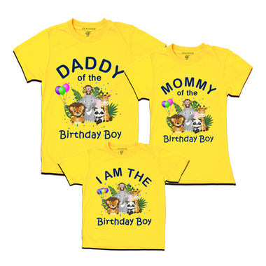 Jungle-Animal Birthday Theme T-shirts for family