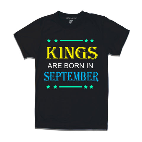 Kings Born in September-Birthday t-shirts | Husband's Birthday T-shirts | Mens birthday T-shirts