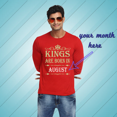 Kings Born in your month customize t shirts