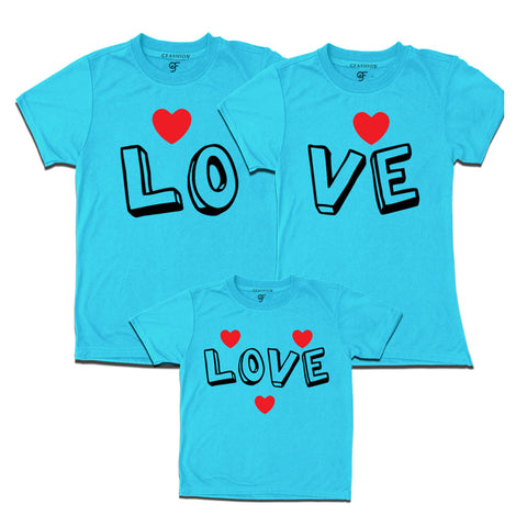 love family tees-family tees set of 3