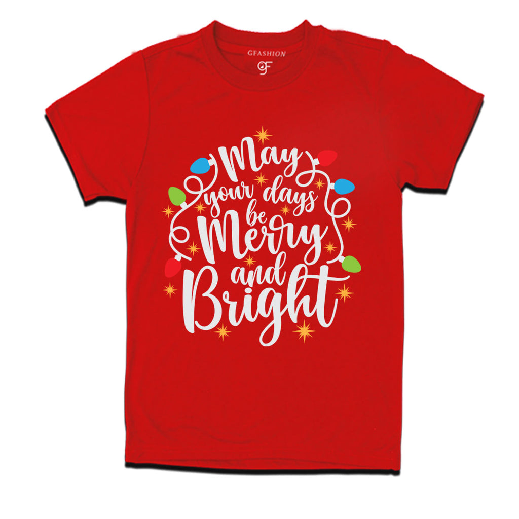 merry&bright t-shirts Christmas t shirts Family Chrisrmas T