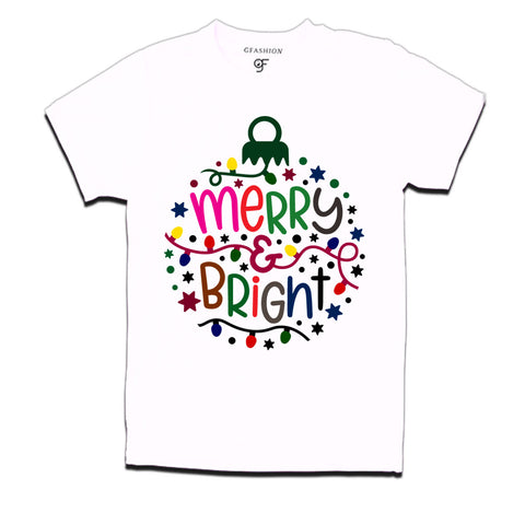 Merry And Bright T Shirt Ornament print