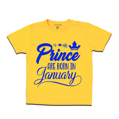 Prince are Born in January birthday t-shirts