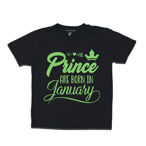 Prince are Born in January birthday t-shirts