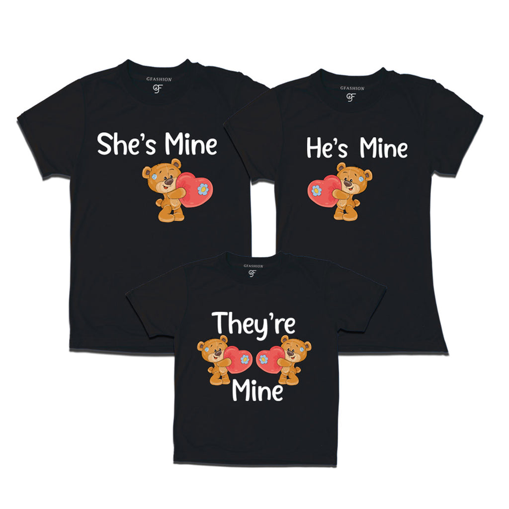 she's mine he's mine they're mine family t shirts