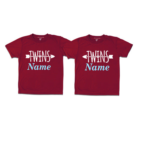 Twins T-shirts with custom names