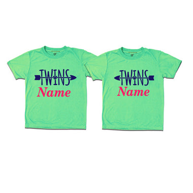 Twins T-shirts with custom names