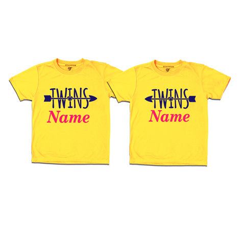 Twins T-shirts with custom names