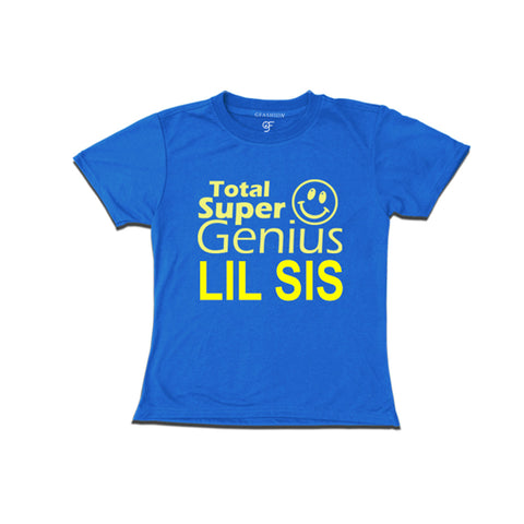 Super Genius Lil Sis T-shirts in Blue Color-gfashi