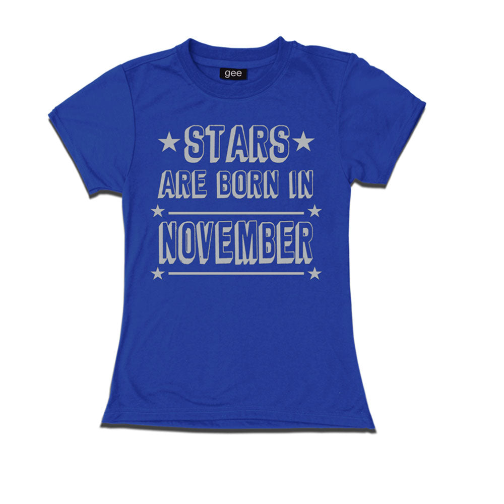 Women Stars Born in November -Birthday t-shirts – GFASHION