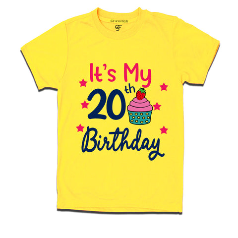 it's my 20th birthday tshirts for boy and girls
