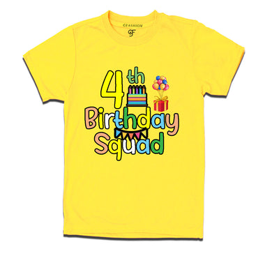 4th birthday squad t shirts