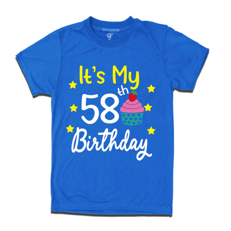 it's my 58th birthday tshirts for men's and women's