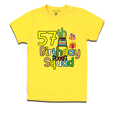 57th birthday squad t shirts