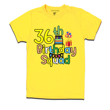 36th birthday squad t shirts
