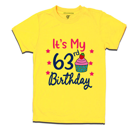 it's my 63rd birthday tshirts for men's and women's