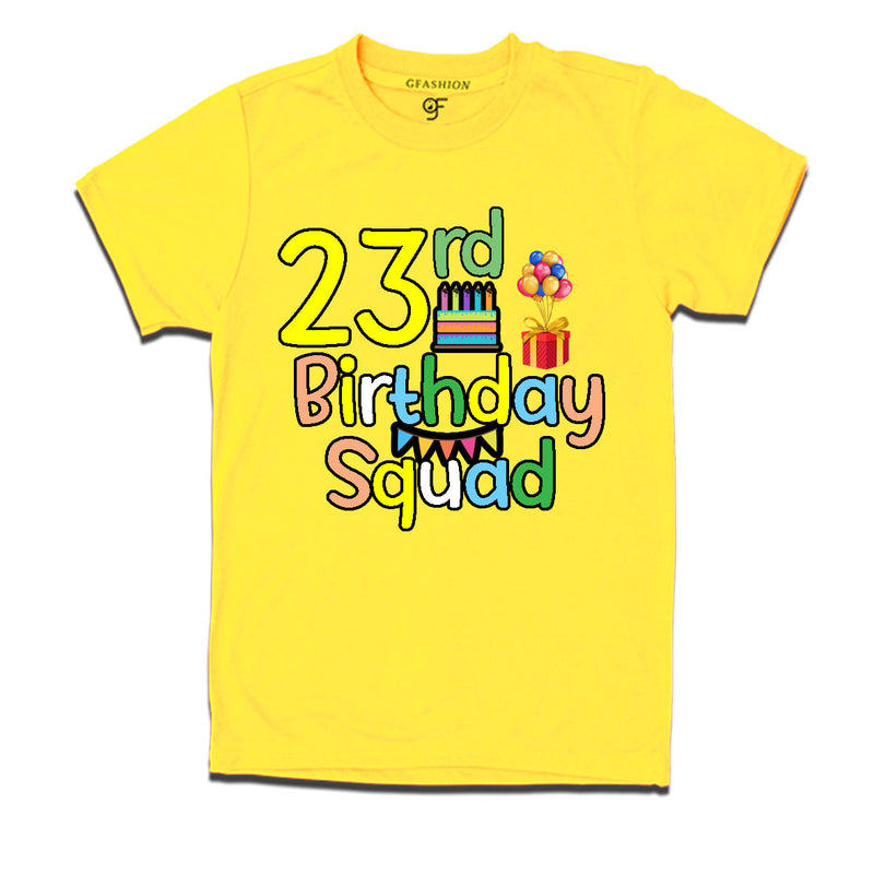 23rd birthday squad t shirts
