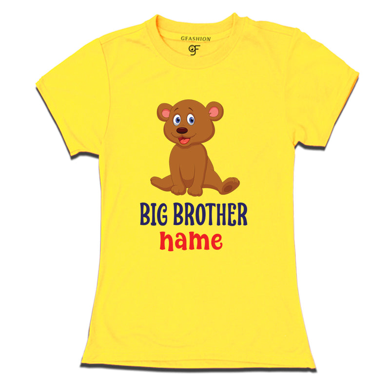 boy's t-shirts name customize  with cute baby bear carton print