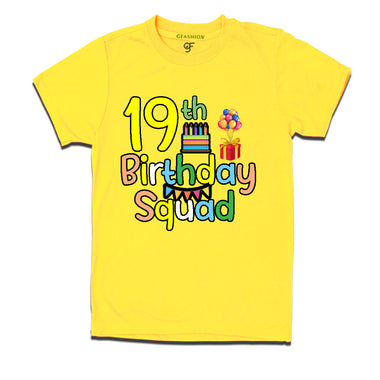 19th birthday squad t shirts