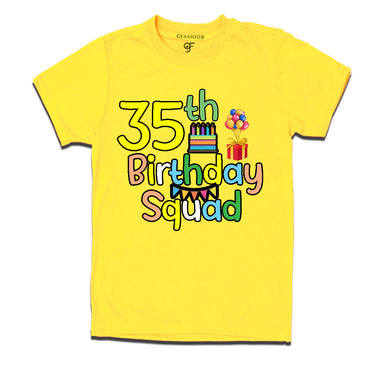 35th birthday squad t shirts