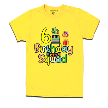 6th birthday squad t shirts