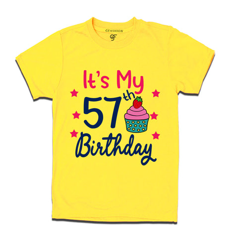 it's my 57th birthday tshirts for men's and women's