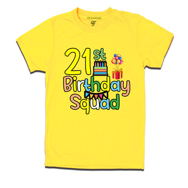 21st birthday squad t shirts