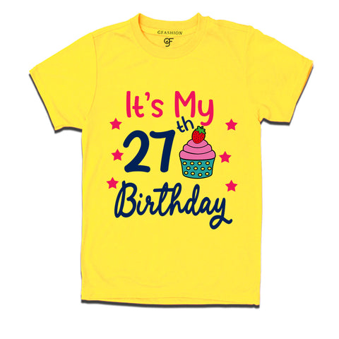 it's my 27th birthday tshirts for men's and women's