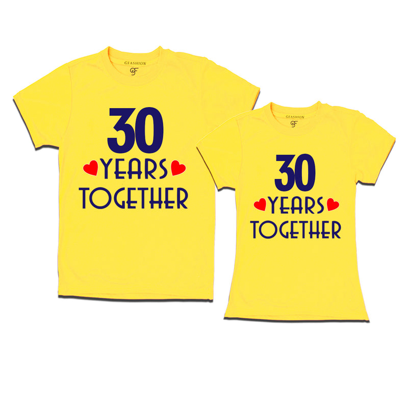 30 years together wedding anniversary couple t-shirts