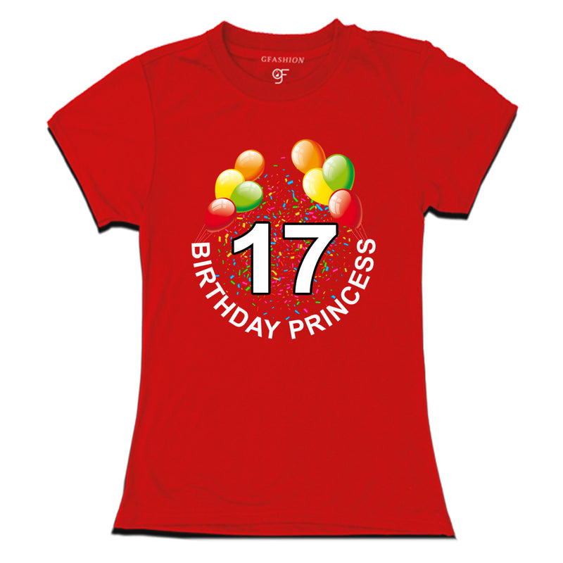 Birthday princess t shirts for 17th birthday