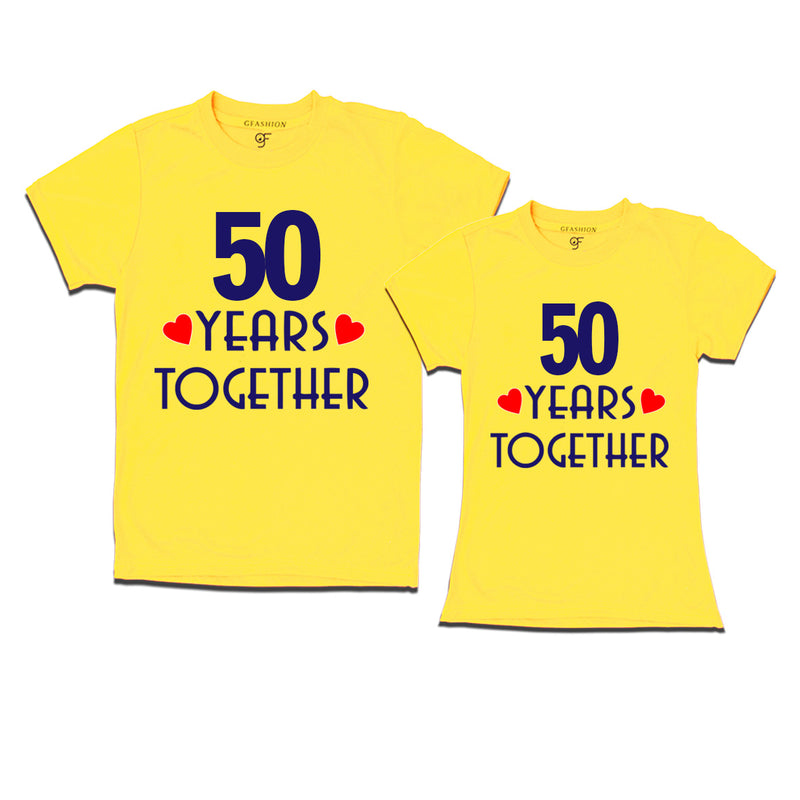 50 years together wedding anniversary couple t-shirts