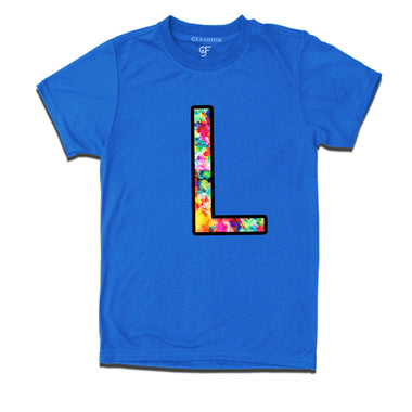 Initial L t shirts for kids and adults